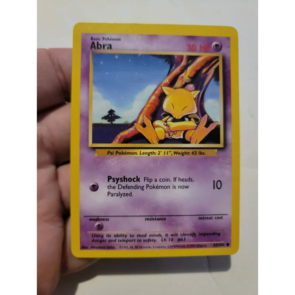 Pokemon TCG Card Vintage 1999 WOTC Game Freak Nintendo Wizards 90s Abra